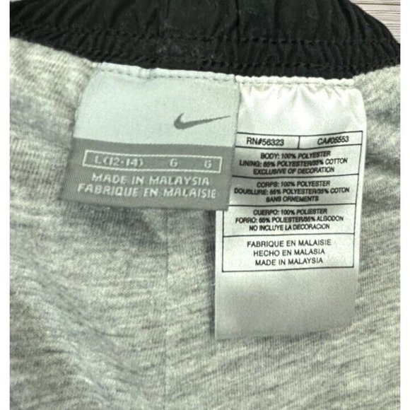 Vintage Nike Track‎ Pants Womens Lg (14) Gray  Lined Drawstring Windbreaker Y2K - Picture 5 of 8